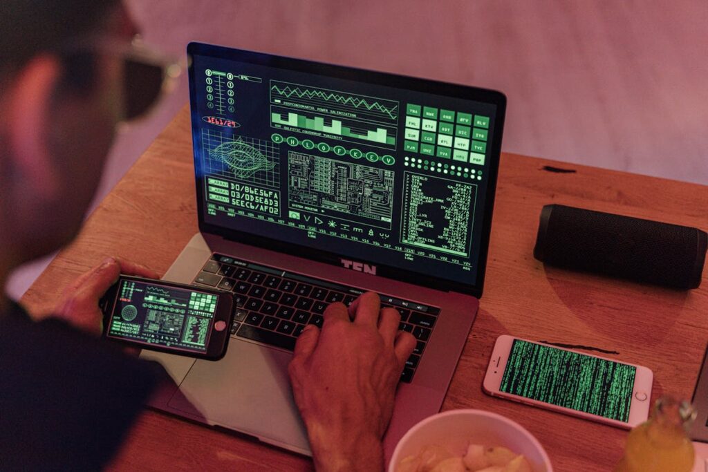 A person using a computer