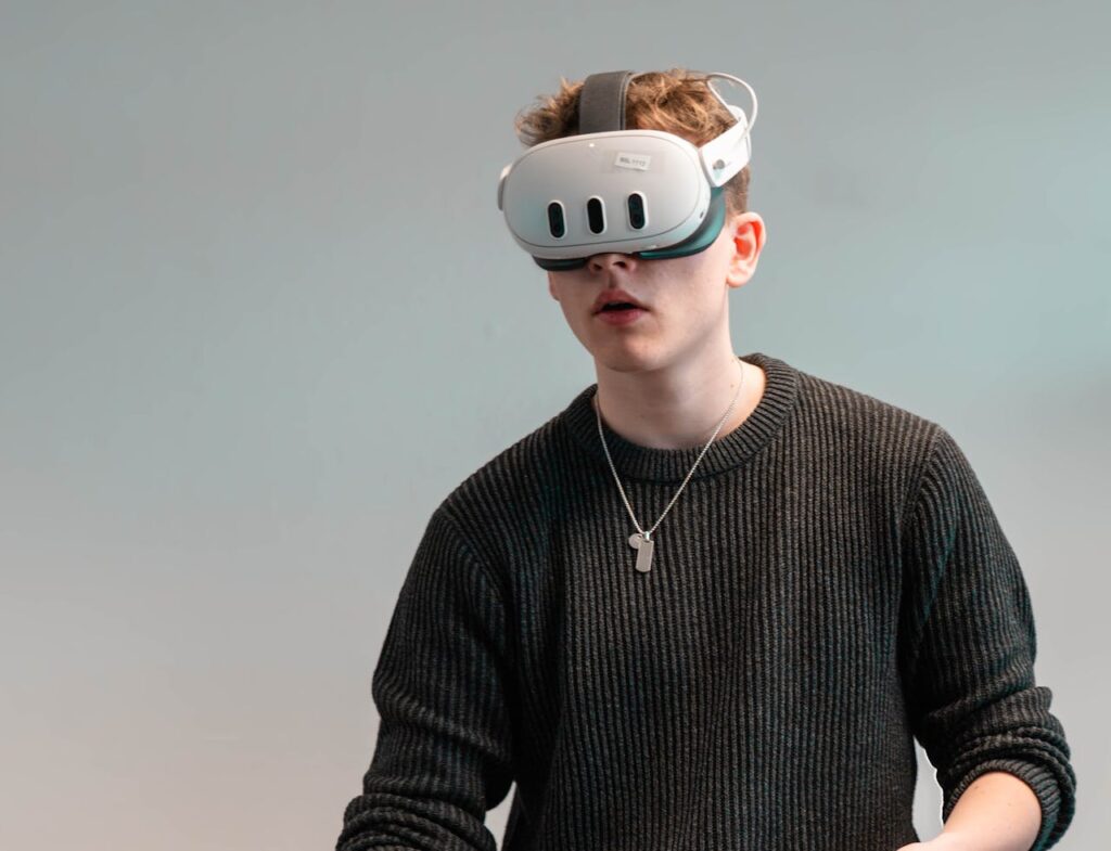 Young Adult Experiencing Virtual Reality